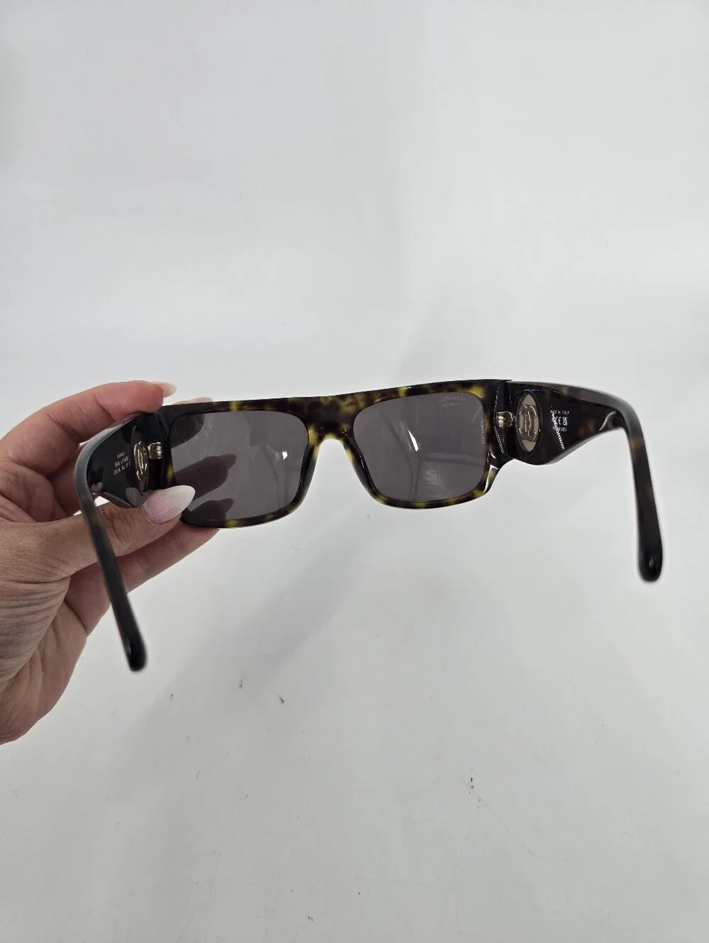Chanel Square Dark Tortoise Women's Sunglasses 5549 with Case and Cloth